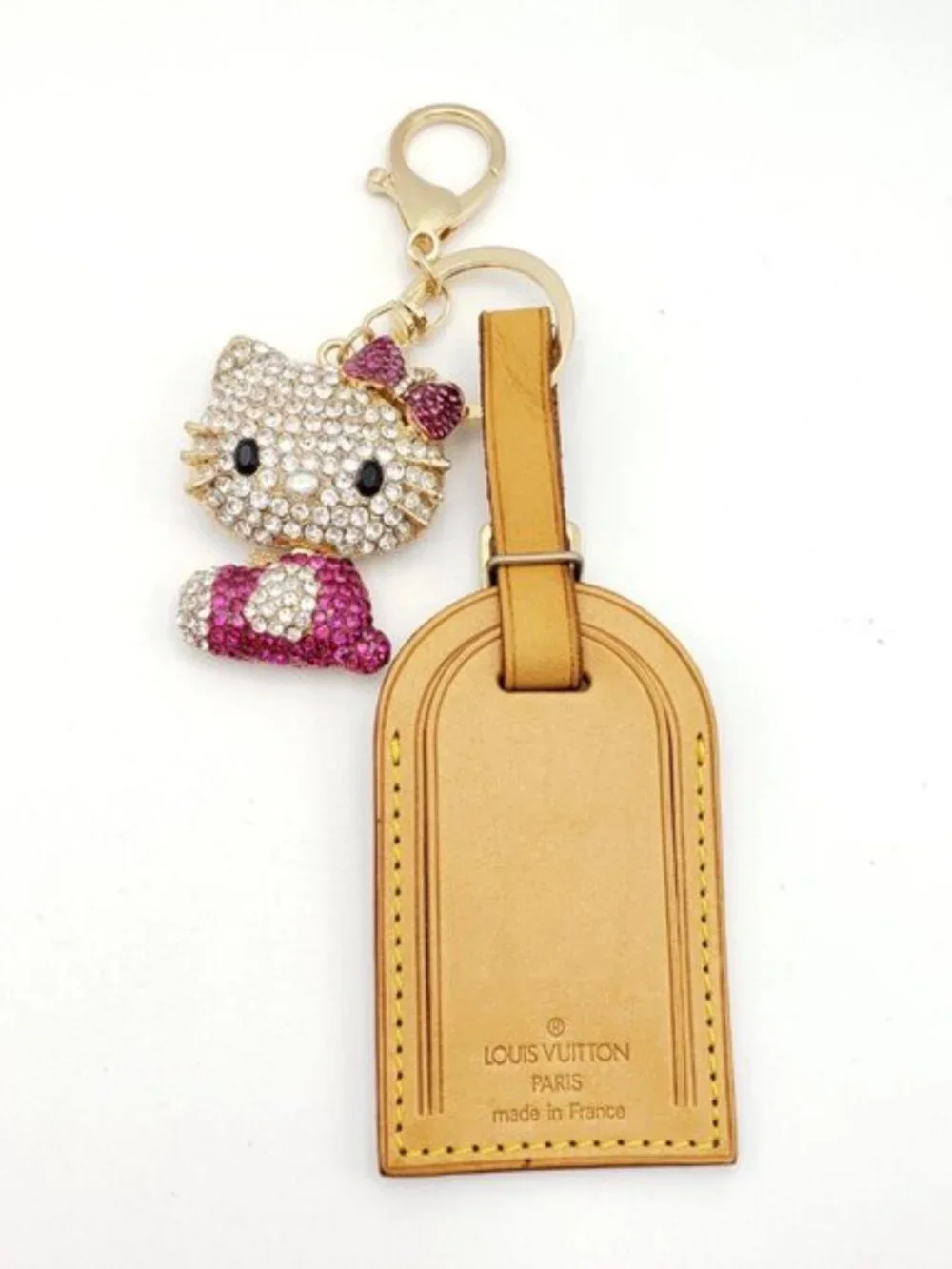 Authentic Louis Vuitton Luggage Nametag with Unbranded Keycharm - Picture 10 of 14